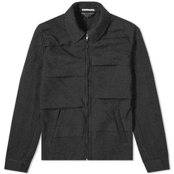 Comme des Garcons Homme Plus Garment Treated Layered Zip Jacket Black Men's XL - Picture 1 of 12